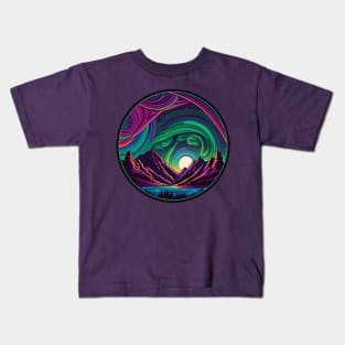 Twisting Aurora Kids T-Shirt